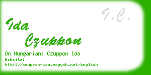 ida czuppon business card